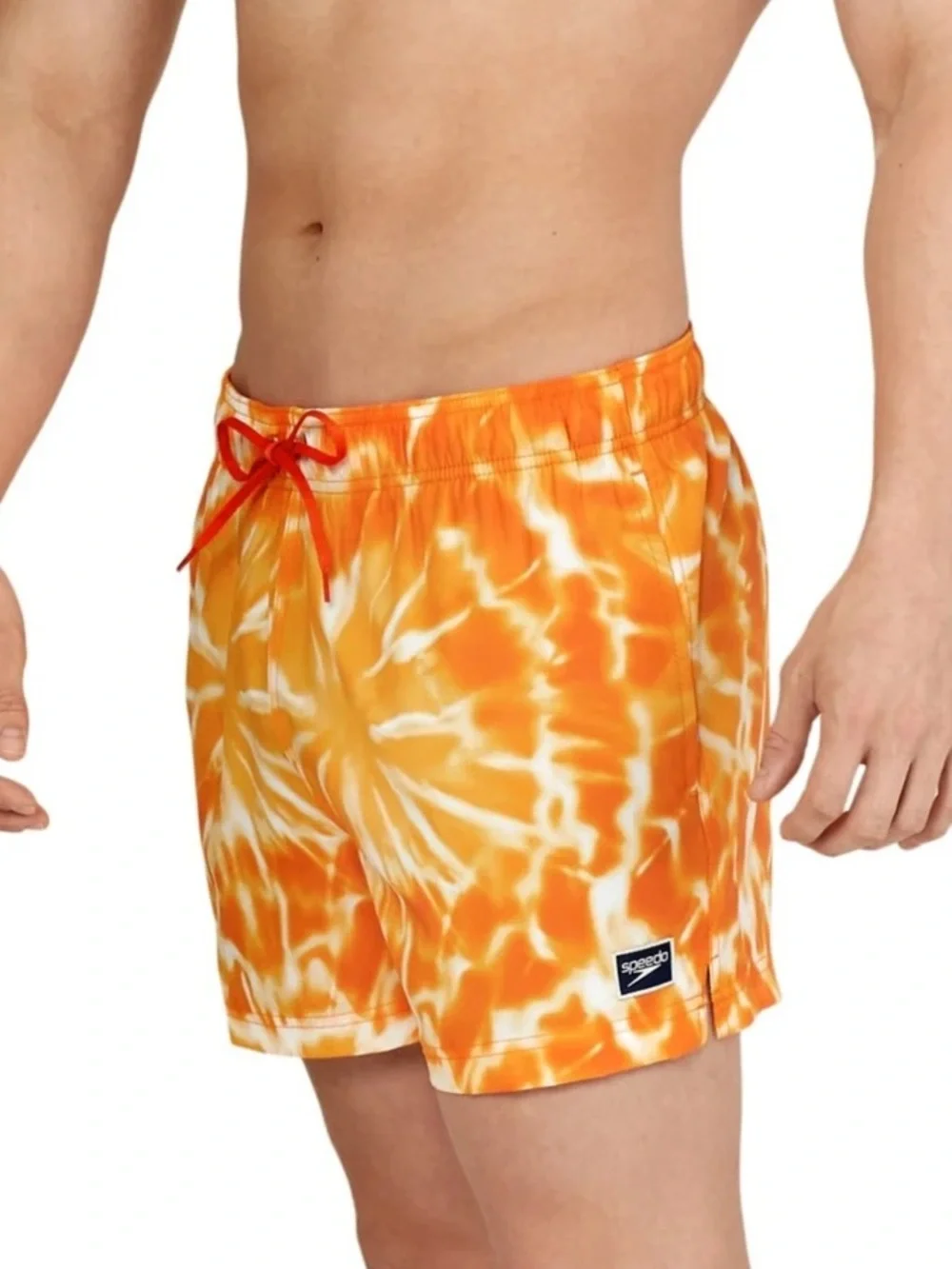 Speedo Men’s Orange Tie-Dye Swim Shorts